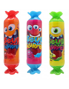 sour slurper lecca lecca, candy frizzante frutta, lecca lecca interattivo, dolciumi aciduli, prodotto da banco, novità bambini 2