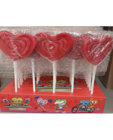 Heart lollipop gr. 60 Pcs 24