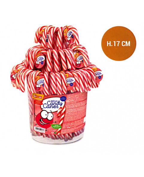 Manico ombrellino bianco e rosso gr.28 Pz 100, Ingrosso caramelle dolciumi prodotti Natale.