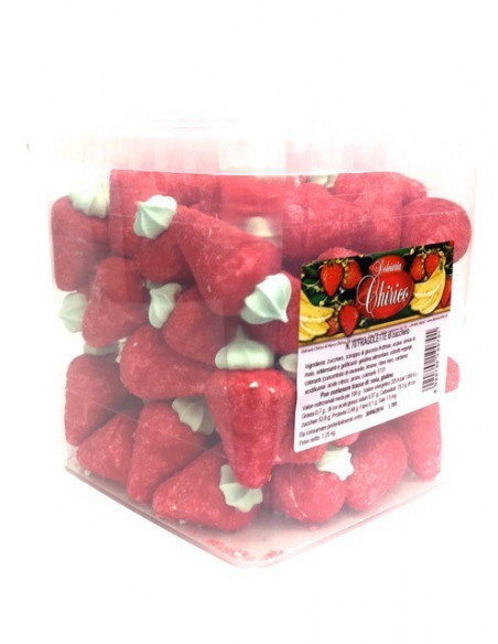 CHIRICO-ingrosso-Linea Banco Lecca e Gadget,fragolette, chirico, fragola, gommose, caramelle, dolci, morbide, festa
