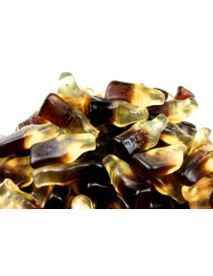 Vidal cola bottle-shaped gummy candies with intense and authentic cola flavour – 1 kg bulk pack.