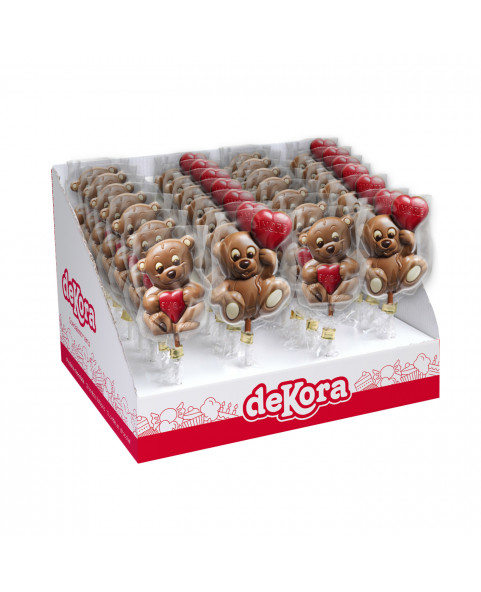 Bear lollipop with milk chocolate...