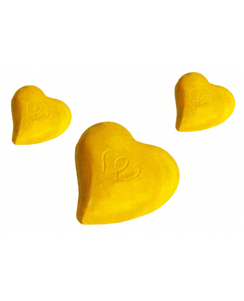 1 kg Foiled chocolate pastel yellow hearts 14 g