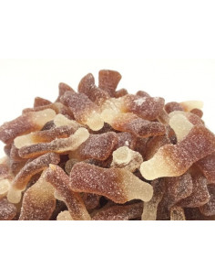 2 kg of Haribo Fizzy Cola Bottles, soft gummy candies with classic cola flavour and a delicious fizzy coating.
