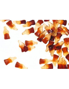 1 kg of Haribo Cola Bottles, soft gummy candies with a classic cola flavour and fun bottle shape.