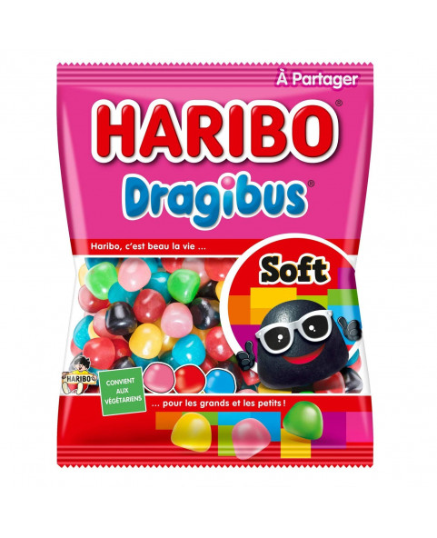 Dragibus Haribo colorati ai gusti assortiti di frutta – confezione da 2 kg ideale per vendita sfusa e pick & mix.