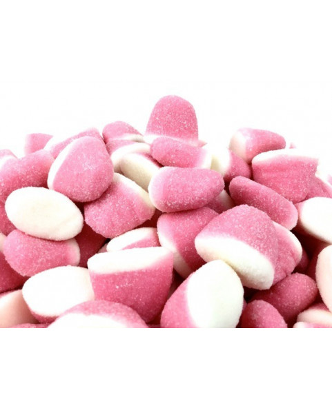 CONI FRAGOLA FINI KG 1, coni, fragola, fini, panna, gommose, zuccherate, bicolore, dolci