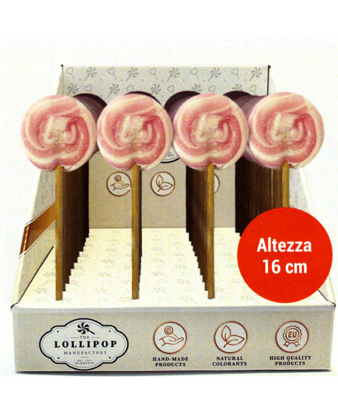 Lecca spiral bianco e rosa gr.20  pz 24 , Ingrosso caramelle dolciumi.