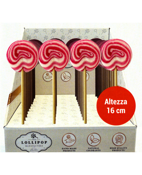 Lollipop spiral white and red gr.20 pcs 24