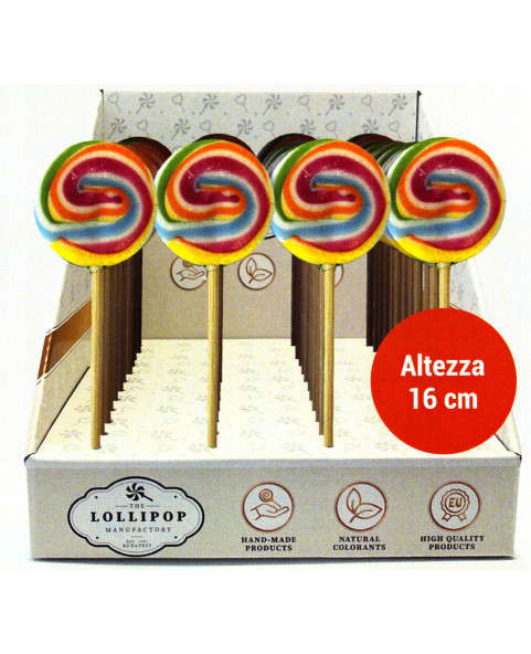 Lecca spiral multicolor gr.20 , pz 24 , Ingrosso caramelle dolciumi.