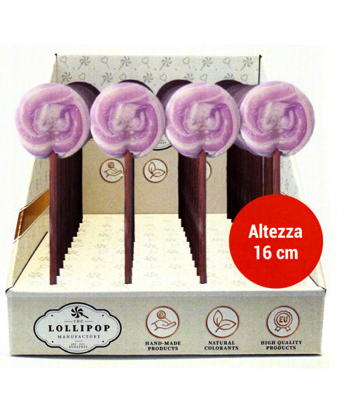 Lecca spiral bianco e lilla gr.20 pz 24 , Ingrosso caramelle dolciumi.