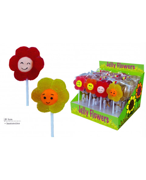 lecca-jelly-fiori, lecca-gelatina-20g, decoro-zucchero-fiori, gelatina-gusto-frutta, lecca-5cm-bastoncino