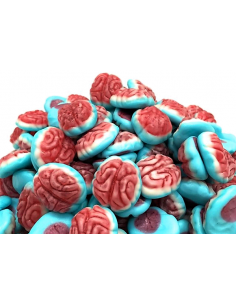 Vidal brain-shaped gummy candies with a soft strawberry and raspberry flavoured filling – 1 kg bulk pack.