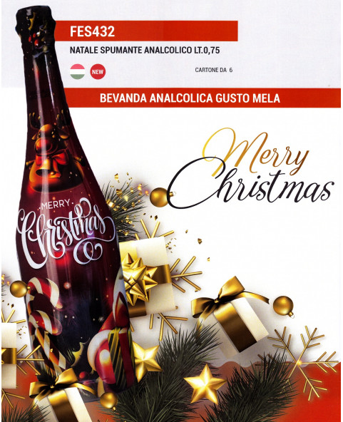 Christmas Non-alcoholic Sparkling Wine 0.75 l, Wholesale of sweets and chocolate sweets IL Caramellaio 2.0.