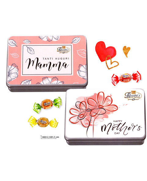 PCS 8 MOTHER WISHES TIN 200 g. Contains fruit jellies - ROSSINI'S