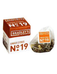 CT Nr 30 MINIPIRAMIDI ZENZERO AGRUMI Nr 19 2 g Te in foglia al gusto di zenzero e agrumi - Filtri da 2g - BRADLEYS