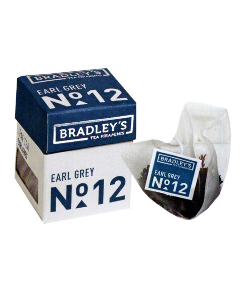 CT Nr 30 MINIPIRAMIDI EARL GREY Nr 12 2 g Te in foglia Earl Grey al gusto di bergamotto (1%) - Filtri da 2g - BRADLEYS