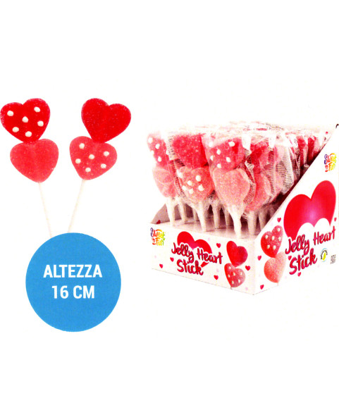 Heart jelly skewer gr.30 Pcs 24, Wholesale sweets and chocolate sweets IL Caramellaio 2.0.