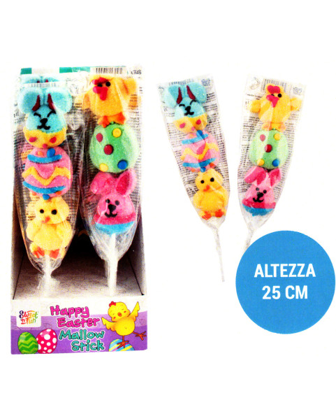 Mallow Easter skewer gr.33 Pcs 12, Wholesale candy sweets chocolate IL Caramellaio 2.0.