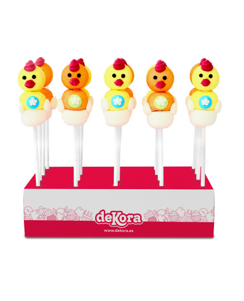 Chick mallow skewer gr.35 Pcs 24, Wholesale chocolate sweets candies IL Caramellaio 2.0.