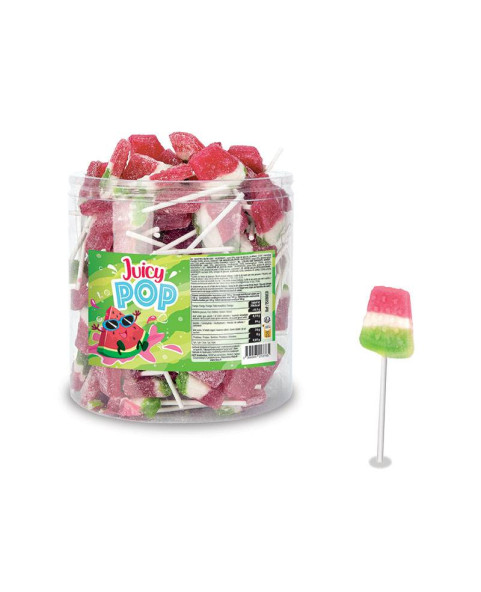 Mini watermelon lollipops sweetened with hard sugar gr. 13 Pcs 100, Wholesale sweets chocolate sweets IL Caramellaio 2.0.