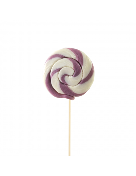 White and lilac spiral lollipop gr.20 pcs 24