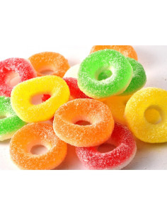 ANELLI ASSORTITI VIDAL KG 1, anelli, assortiti, vidal, caramelle, frizzanti, gommose, frutta, colorate