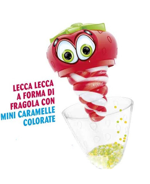 PCS.24 STRAWBERRY POP DIP & LIK GR27, Wholesale candy sweets IL Caramellaio 2.0.