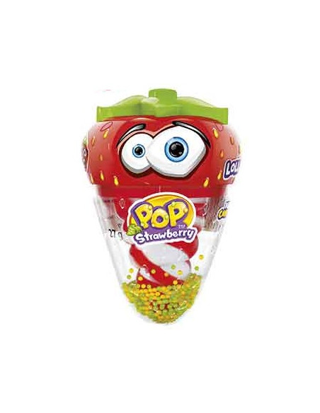 PCS.24 STRAWBERRY POP DIP & LIK GR27, Wholesale candy sweets IL Caramellaio 2.0.
