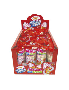 PZ.24 ICE CREAM MALLOW GR15, MARSHMALLOW CON CIALDA A FORMA DI CONO GELATO.icemallow, marshmallow, cono, gelato, fragola, dolci