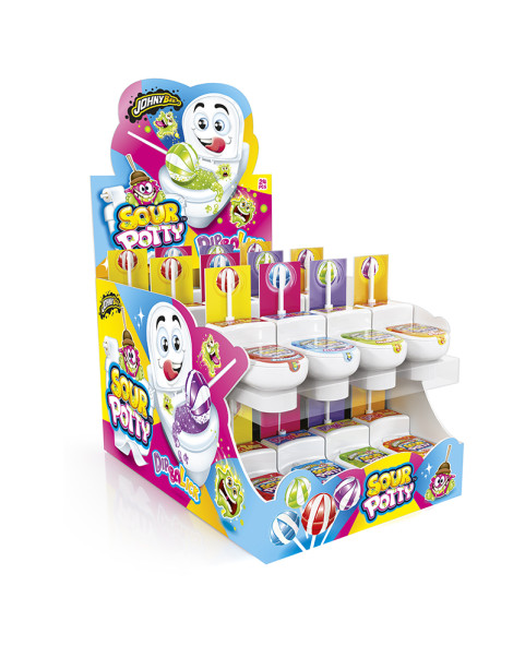 PCS.24 SOUR POTTY LOLLI POP GR19, Wholesale sweets and sweets IL Caramellaio 2.0.