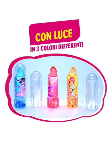 Rossetto con luce IN 3 COLORI DIFFERENTI, www.ilcaramellaio2.com,lipstick, rossetto, leccalecca, candy, luce, dolci