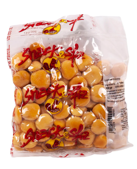 Vacuum packed lupins 250gr 12 pieces, www.ilcaramellaio2.com