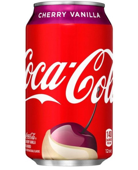 Coca cola cherry vanilla bibita USA ml.355, www.ilcaramellaio2.com