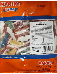 Haribo Fizzy Crocodiles with sparkling sugar coating – colourful gummy sweets in a practical 1 kg bulk pack. 2