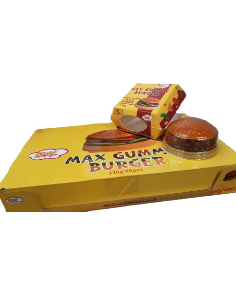 Max gumm burger Gr 130 - 6 pieces, Wholesale sweets and sweets www.ilcaramellaio2.com