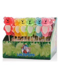 Mini bear lollipops shiny hard sugar gr.17 Pcs.24, Wholesale sweets and sweets www.ilcaramellaio2.com