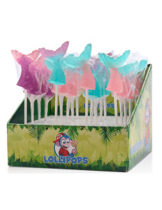 Bright mini mermaid lollipops with hard sugar, gr. 15 pieces, 24 Wholesale sweets and sweets www.ilcaramellaio2.com