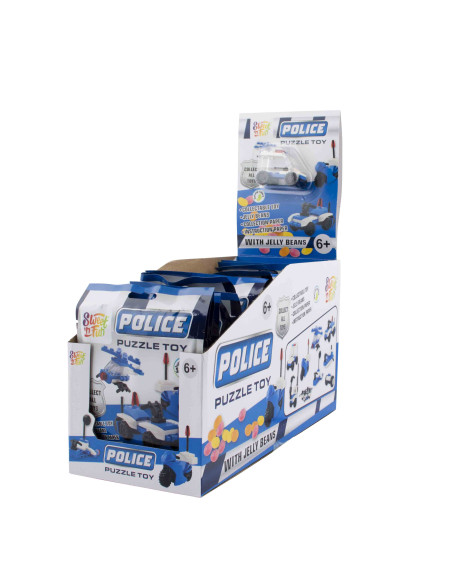 Polizia set costruzioni gr.5  Pz.20, Ingrosso caramelle dolciumi www.ilcaramellaio2.com