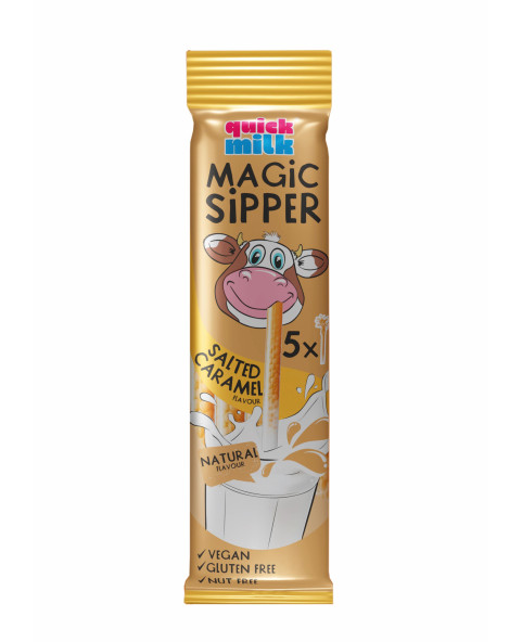 Salted caramel flavored straws for milk gr.30 Pcs.20, Wholesale of chocolate sweets and sweets www.ilcaramellaio2.com