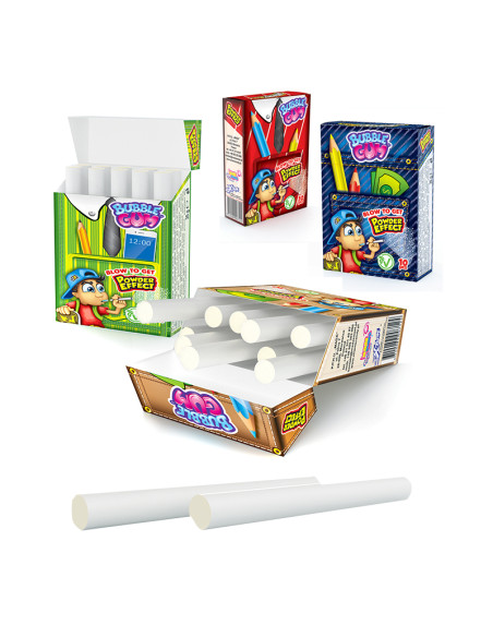 BUBBLE GUM A BASTONCINO Gr.35  Pz.18 Ingrosso caramelle dolciumi www.ilcaramellaio2.com