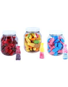 PIECES 12 JAR OF SACOURS, 4 bottles. cherry-cola 270g, 4 bottles. bubblizz 240g, 4 bottles soda-fruit 240 g ROSSINI'S 2