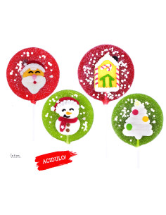 EXP. N° 24 ACID LOLLIBLES "WHITE CHRISTMAS" 60 g, Wholesale of sweets and sweets Christmas products www.ilcaramellaio2.com.