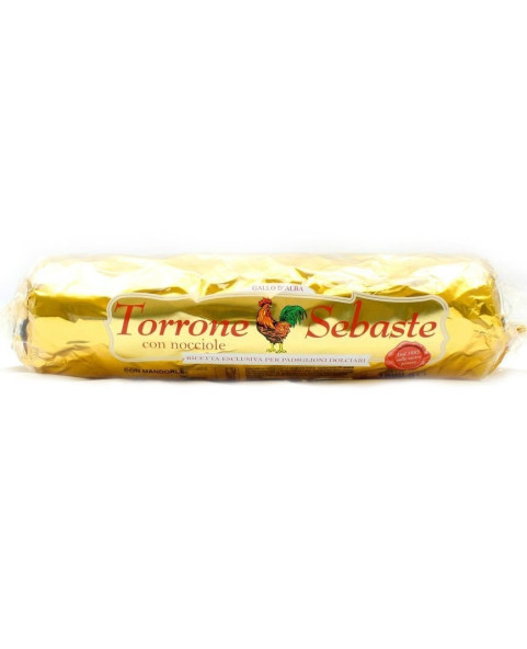 PZ 1 MORETTO FARCITO SEBASTE MANDORLE GR 500,moretto-farcito,mandorle,sebaste,cioccolato-extrafondente,torrone,tradizione