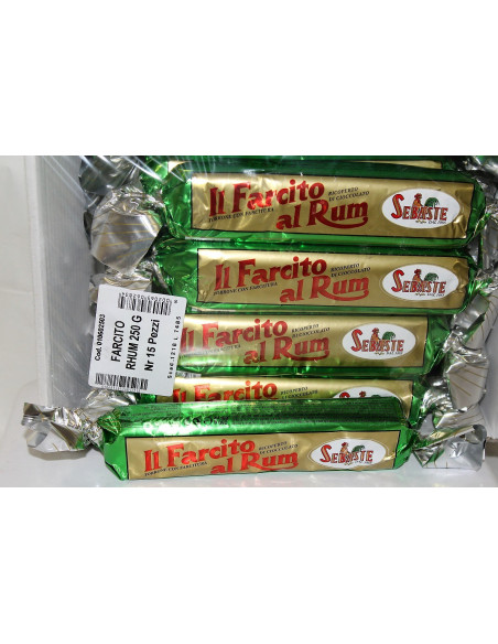 NOUGAT IL FARCITO RHUM GR 250 PCS 1 Sebaste, Wholesale sweets and candies www.ilcaramellaio2.com.