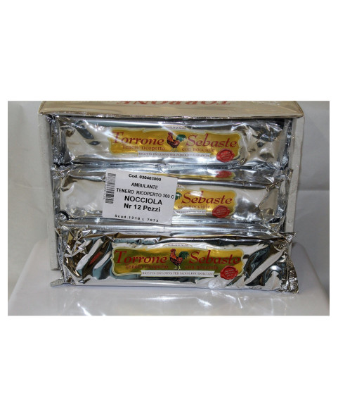 TENERO NOCCIOLA RICOPERTO Gr 200 Sebaste, Ingrosso caramelle dolciumi www.ilcaramellaio2.com.
