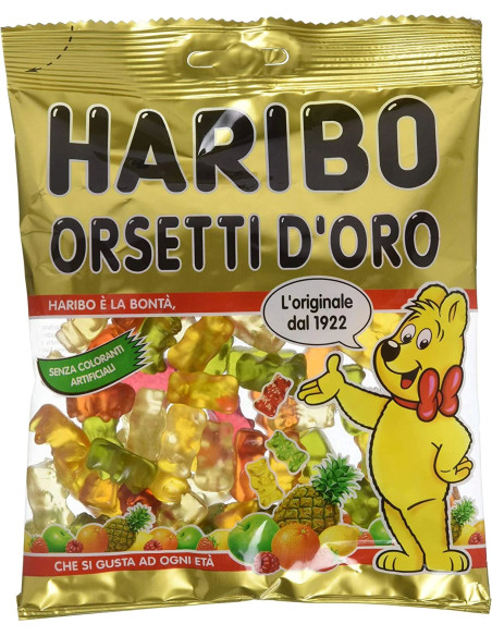 Orsetti Haribo ai gusti assortiti di frutta – caramelle gommose colorate nel pratico formato da 1 kg.