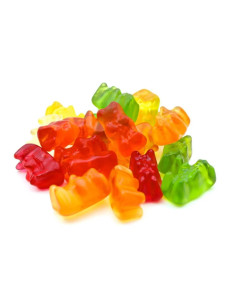Haribo Gummy Bears with assorted fruit flavours – colourful and chewy sweets in a convenient 1 kg bulk pack.