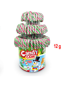 CANDY CANE bianco/rosso/verde Gr.12  Pz.100, Ingrosso caramelle dolciumi www.ilcaramellaio2.com