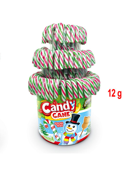 CANDY CANE white/red/green Gr.12 Pcs.100, Wholesale sweets and candies www.ilcaramellaio2.com